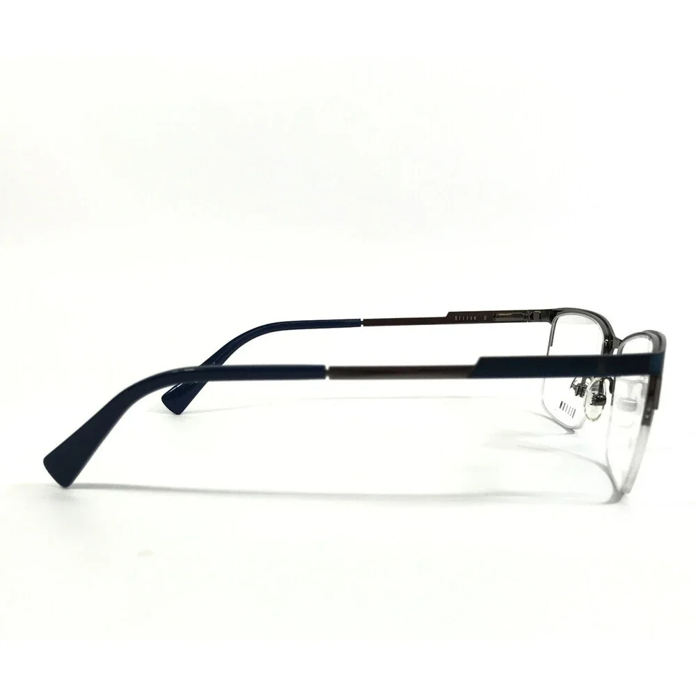 Helium Eyeglasses Frame 4369 MDKBLU Matte Dark Blue Rectangle Half Rim 55-18-150
